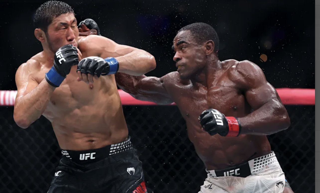 A right hand lands flush in the octagon — the punch that ends fights, and the one that ended Umar Nurmagomedov’s unbeaten-by-stoppage record