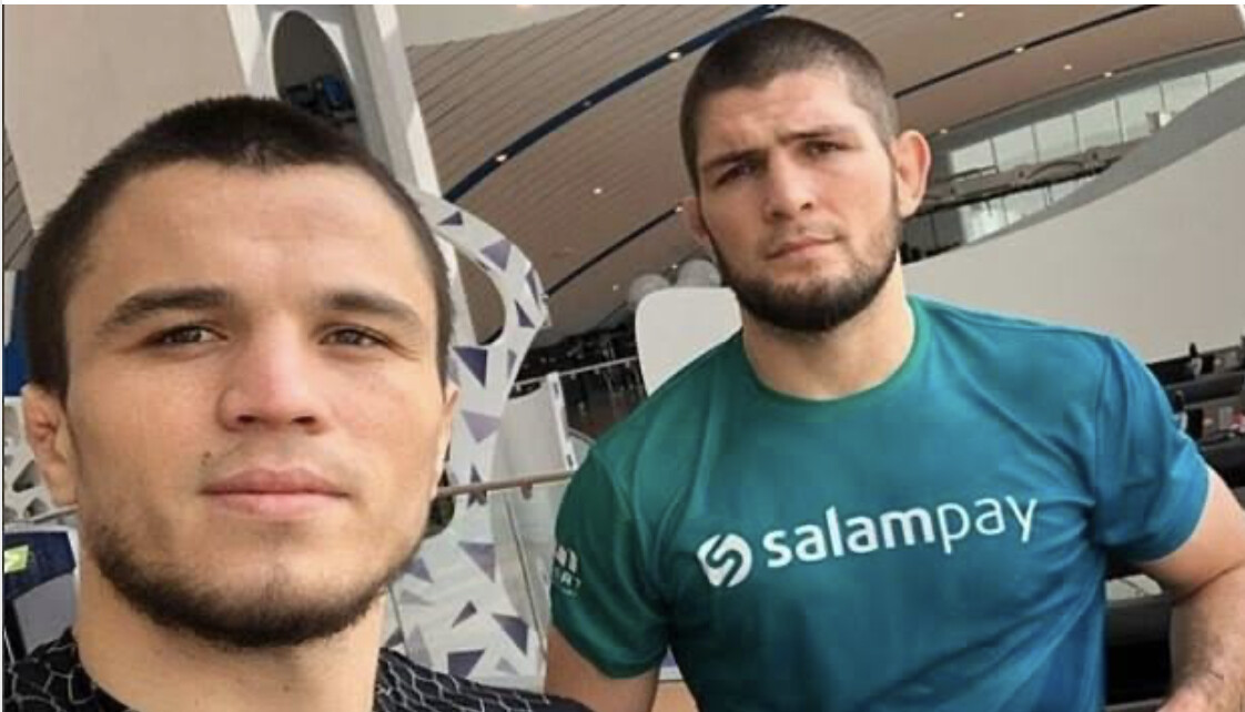 Umar Nurmagomedov alongside Khabib Nurmagomedov — the family name that shadows every bantamweight title conversation